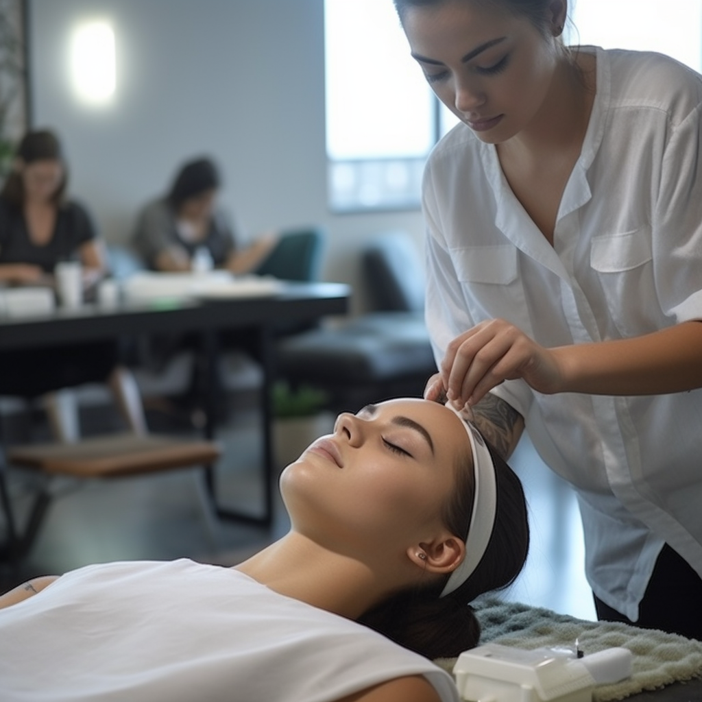 Tutor guiding a student through a treatment