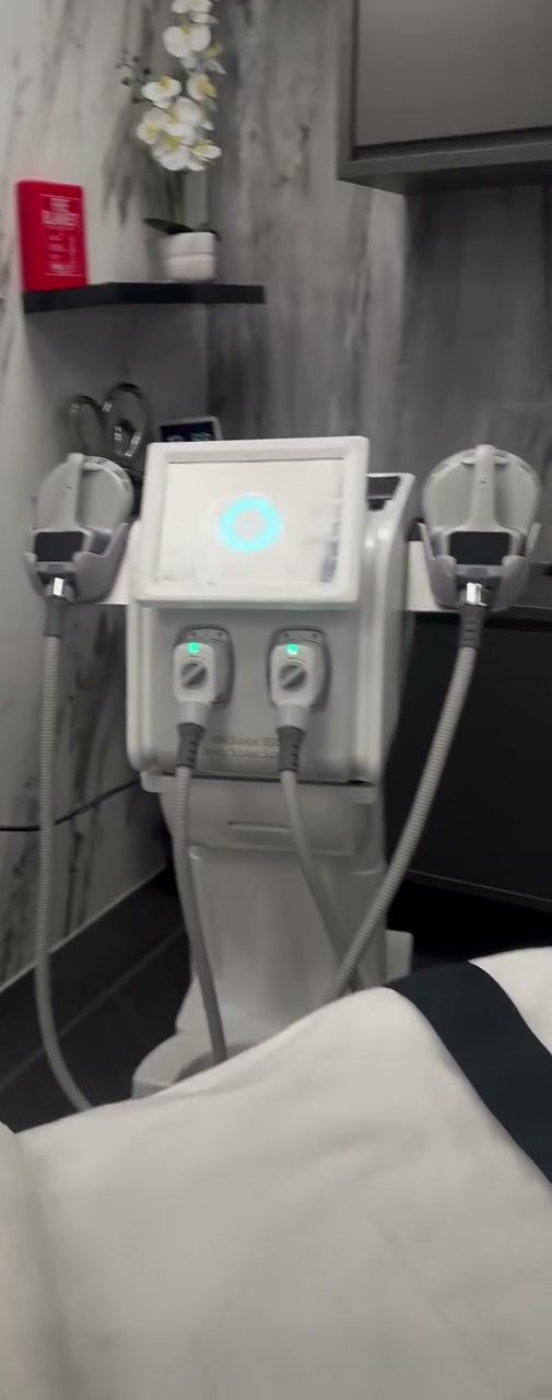 The ElectroPulse body sculpting machine in our treatment room at Bright Smiles Beauty, Bridgwater